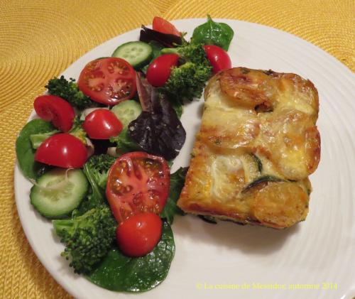 étagé de poisson au pesto et aux légumes grillés de Messidor | Photo de Messidor