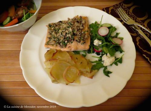 Filet de truite aux champignons, pommes de terre boulangère + de Messidor | Photo de Messidor