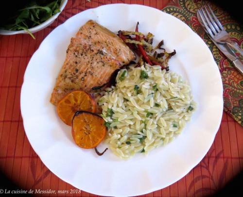 Filets de truite, clémentines et légumes grillés + de Messidor | Photo de Messidor