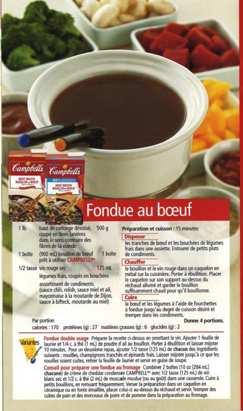 Fondue au boeuf de Campbell | Photo de PassionRecettes