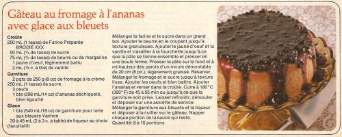 Gâteau au fromage à l'ananas avec glace aux bleuets de Brodiexxx | Photo de PassionRecettes