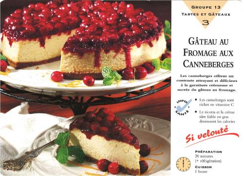 Gâteau au fromage aux canneberges de Cuisine Santé Express | Photo de PassionRecettes