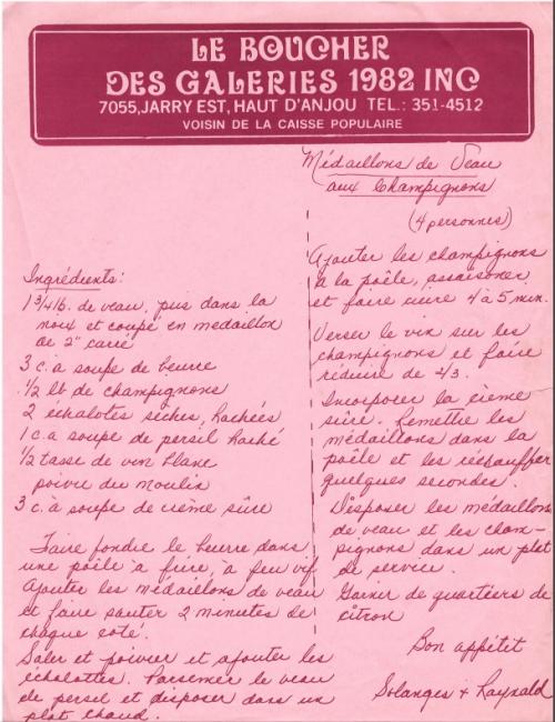 Médaillons de veau aux champignons de Le Boucher Des Galeries | Photo de PassionRecettes