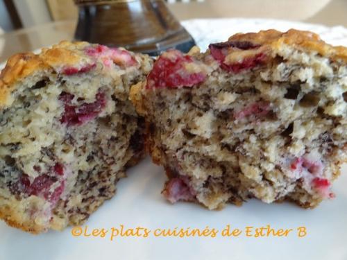 Muffins au gruau, bananes et canneberges de Esther B | Photo de Estherb