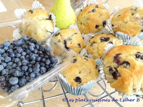 Muffins aux bleuets et à la poire de Esther B | Photo de Estherb