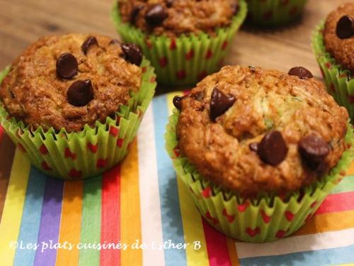 Muffins aux courgettes et chocolat de Estherb | Photo de Estherb