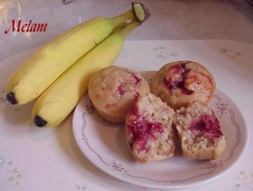 Muffins surprise au beurre d'arachide et aux bananes de Melam | Photo de Melam