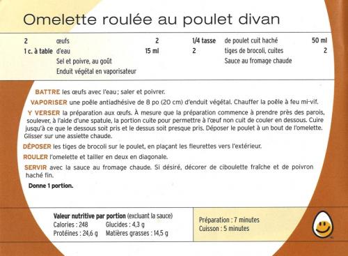 Omelette roulée au poulet divan de Lesoeufs.ca | Photo de PassionRecettes