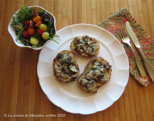 Pain perdu au cheddar et aux champignons + de Messidor | Photo de Messidor