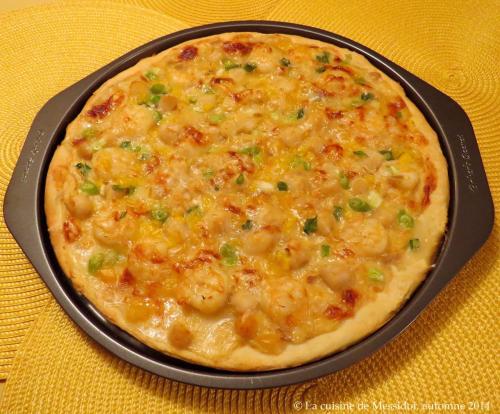 Pizza thaïe, crevettes et pétoncles de Messidor | Photo de Messidor