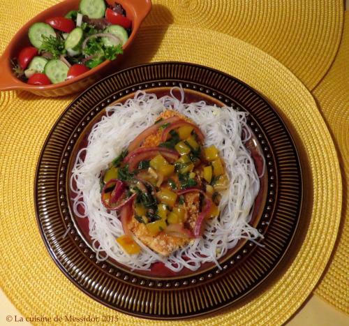 Poulet croustillant au four, sauce à l'orange de Messidor | Photo de Messidor