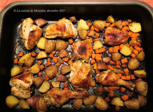 Poulet rôti en morceaux aux légumes cramés + de Messidor | Photo de Messidor