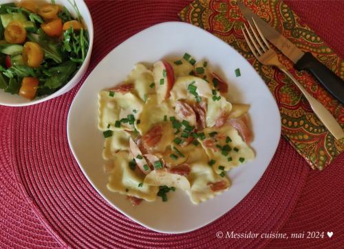 Raviolis, sauce à la pomme et au prosciutto + de Messidor | Photo de Messidor