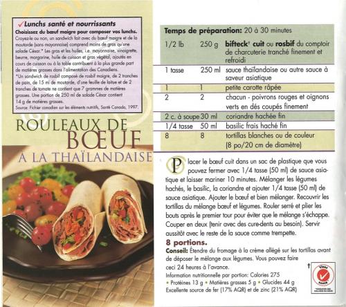 Rouleau de boeuf à la thaïlandaise de Beefinfo.org | Photo de PassionRecettes