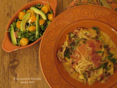 Spaghettis, sauce crémeuse, façon méditerranée + de Messidor | Photo de Messidor