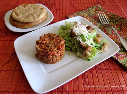 Tartare à l'indienne et salade césar + de Messidor | Photo de Messidor