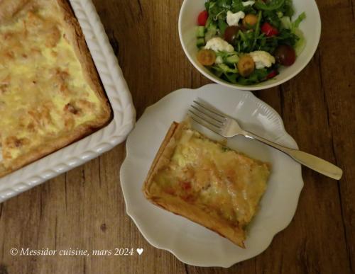 Tarte feuilletée aux asperges et aux deux saumons + de Messidor | Photo de Messidor