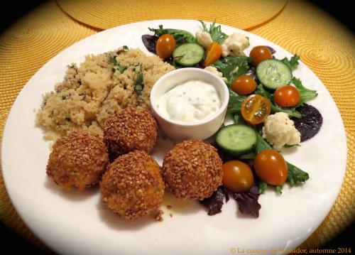 Boulettes de saumon croustillantes + accompagnements de Messidor | Photo de Messidor