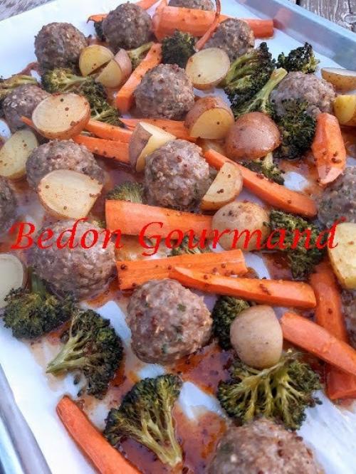 Boulettes moutarde et miel sur la plaque de Bedon Gourmand | Photo de Bedon gourmand