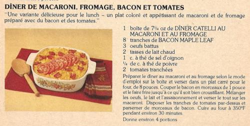 Dîner de macaroni, fromage, bacon et tomates de Maple Leaf | Photo de PassionRecettes