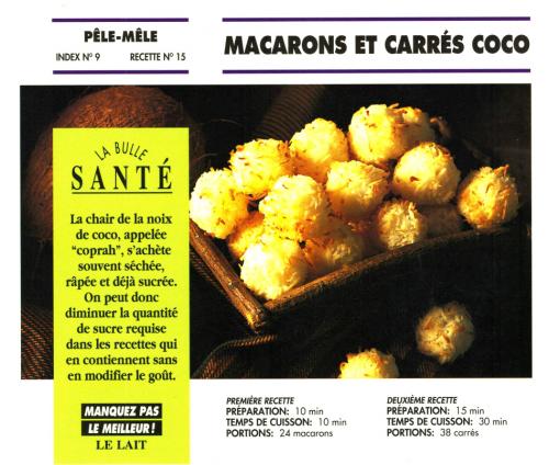 Macarons et carrés coco de Bon Appétit | Photo de PassionRecettes