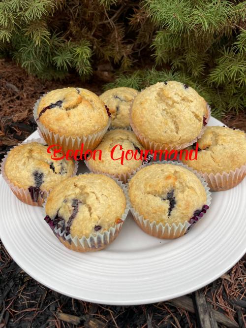 Muffins aux bananes, aux bleuets et aux amandes de Bedon Gourmand | Photo de Bedon gourmand