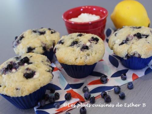 Muffins aux bleuets, citron et fromage cottage de Esther B | Photo de Estherb