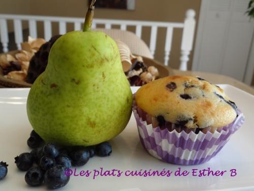 Muffins aux bleuets et poire de Esther B | Photo de Estherb