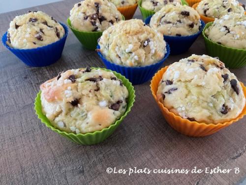 Muffins aux courgettes et aux pépites de chocolat de Estherb | Photo de Estherb