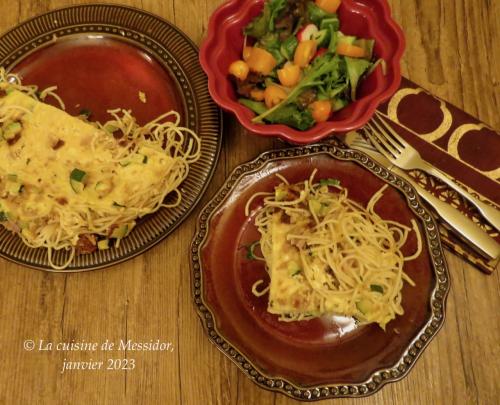 Omelette de spaghettis au thon à l'italienne + de Messidor | Photo de Messidor