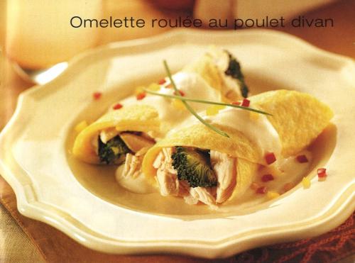 Omelette roulée au poulet divan de Lesoeufs.ca | Photo de PassionRecettes