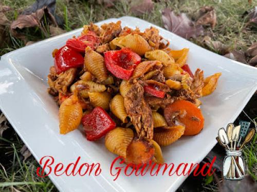 Pâtes au poulet, sauce soya de Bedon Gourmand | Photo de Bedon gourmand