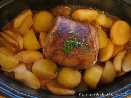 Petit rôti de porc aux deux pommes + de Messidor | Photo de Messidor