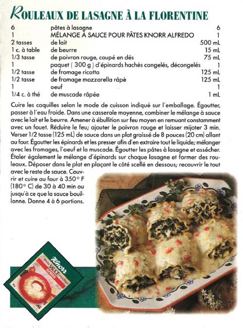 Rouleaux de lasagne à la florentine de Knorr | Photo de PassionRecettes