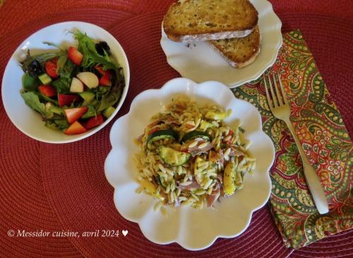 Salade d'orzo à l'aneth et aux légumes grillés + de Messidor | Photo de Messidor