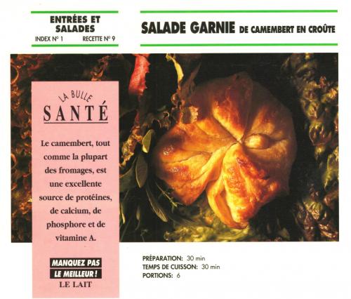 Salade garnie de camembert en croûte de Bon Appétit | Photo de PassionRecettes