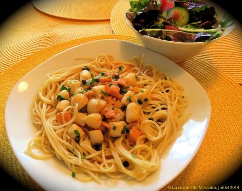 Spaghetti de la mer, sauce newburg de Messidor | Photo de Messidor