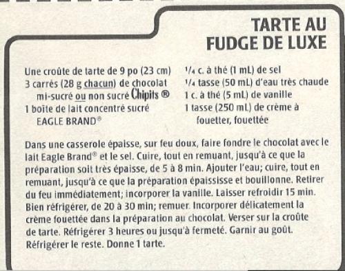 Tarte au fudge de luxe de Eagle Brand | Photo de PassionRecettes