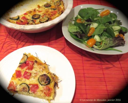 Tarte aux légumes, croûte à la courge spaghetti de Messidor | Photo de Messidor