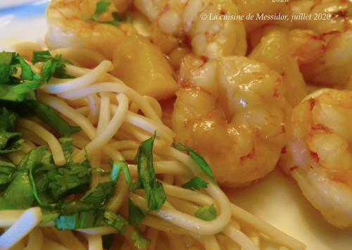 Brochettes de crevettes à l'ananas, sauce orange-tequila + de Messidor | Photo de Messidor