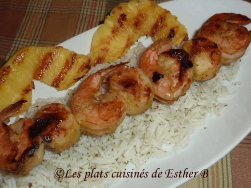 Brochettes de crevettes et de pétoncles à la jamaïcaine de Esther B | Photo de Estherb