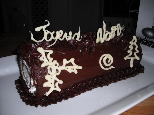 Bûche au chocolat et fromage a la crème faite par mon fils! de Karine B. | Photo de Karine b.