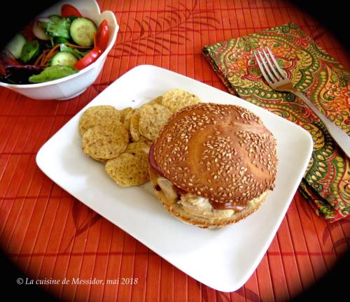 Burgers au poulet cuit, sauce bbq express + de Messidor | Photo de Messidor