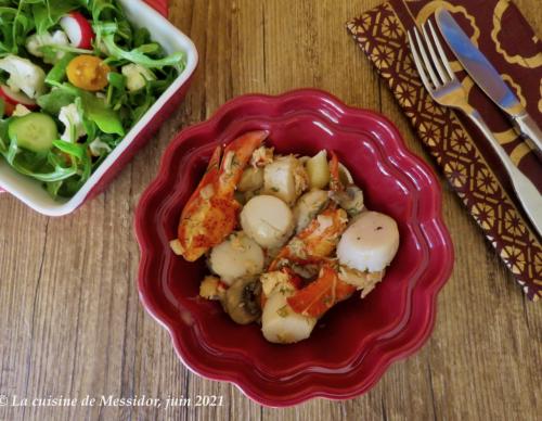 Coquillettes aux pétoncles et au homard + de Messidor | Photo de Messidor