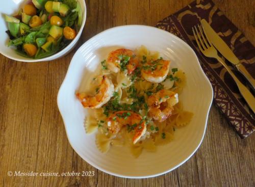 Crevettes au citron sur pâtes + de Messidor | Photo de Messidor