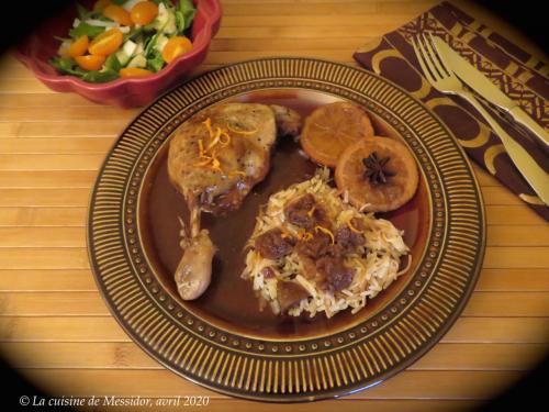 Cuisses de canard braisées, figues et orange de Messidor | Photo de Messidor