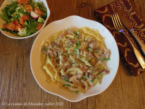 Fettucines, sauce crémeuse à l'italienne + de Messidor | Photo de Messidor