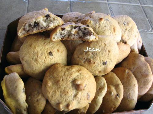 Galettes (biscuit tendre) bananes, noix et chocolat de Nell | Photo de Nell