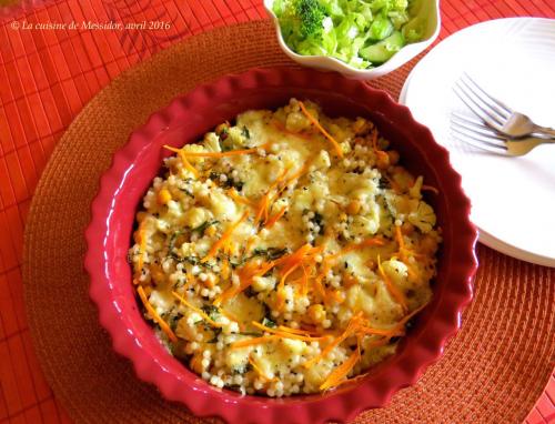 Gratin de couscous israélien aux pois chiches de Messidor | Photo de Messidor