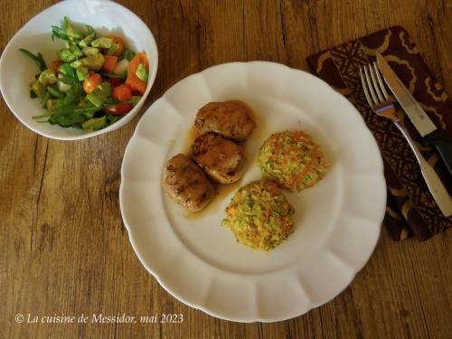 Médaillons de porc bbq, croquettes de légumes + de Messidor | Photo de Messidor